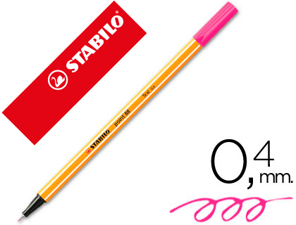 Rotulador Stabilo Point 88 tinta rosa